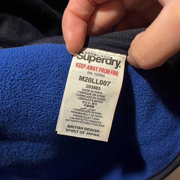 Super dry Racer Fleece Zip Hoodie size M - Picture 7 of 14